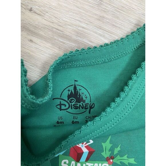 Disney Parks Christmas Baby Outfit Set Minnie Mouse Bow Bodysuit Pants 6 Months - Picture 3 of 8